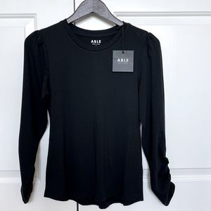 ABLE - Agnes ruched long sleeve tee